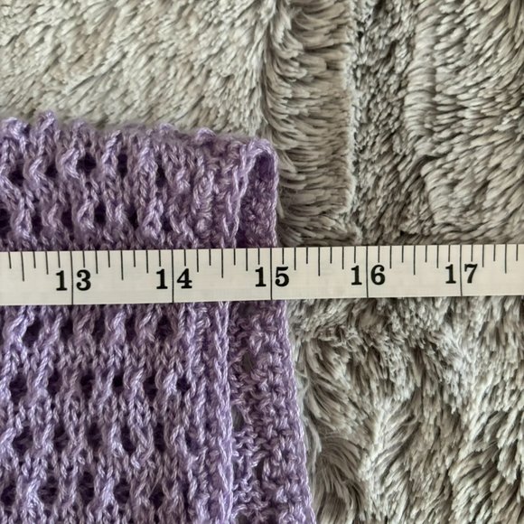 Lavender Purple Crocheted Top - Picture 3 of 5